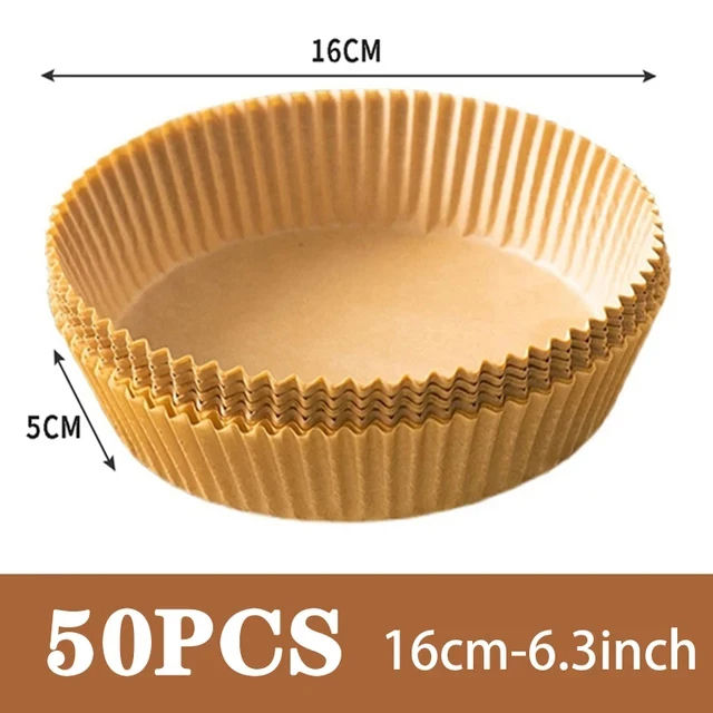 Thumbnail: 50Pcs Air Fryer Disposable Paper Non-Stick Airfryer Baking Papers Round Air-Frye