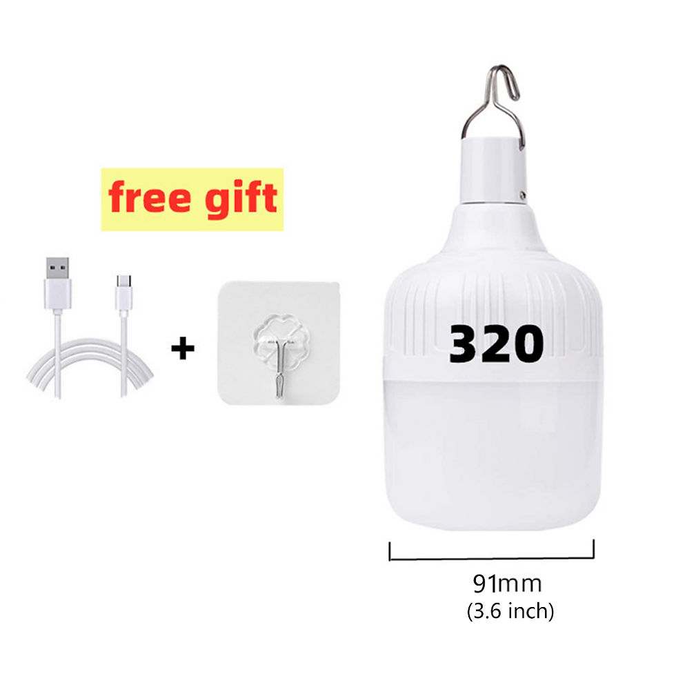 Thumbnail: Portable LED Camping Lights Rechargeable Emergency Bulb Hook High Power Tent Lan