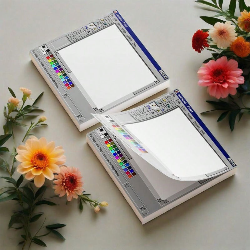 Thumbnail: Vintage Computer Drawing Sticky Notes 50 Sheets Durable Adhesive Journaling Scra