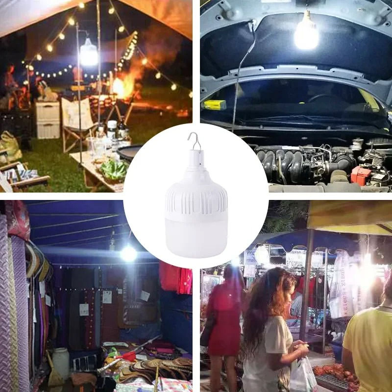 Thumbnail: Portable LED Camping Lights Rechargeable Emergency Bulb Hook High Power Tent Lan