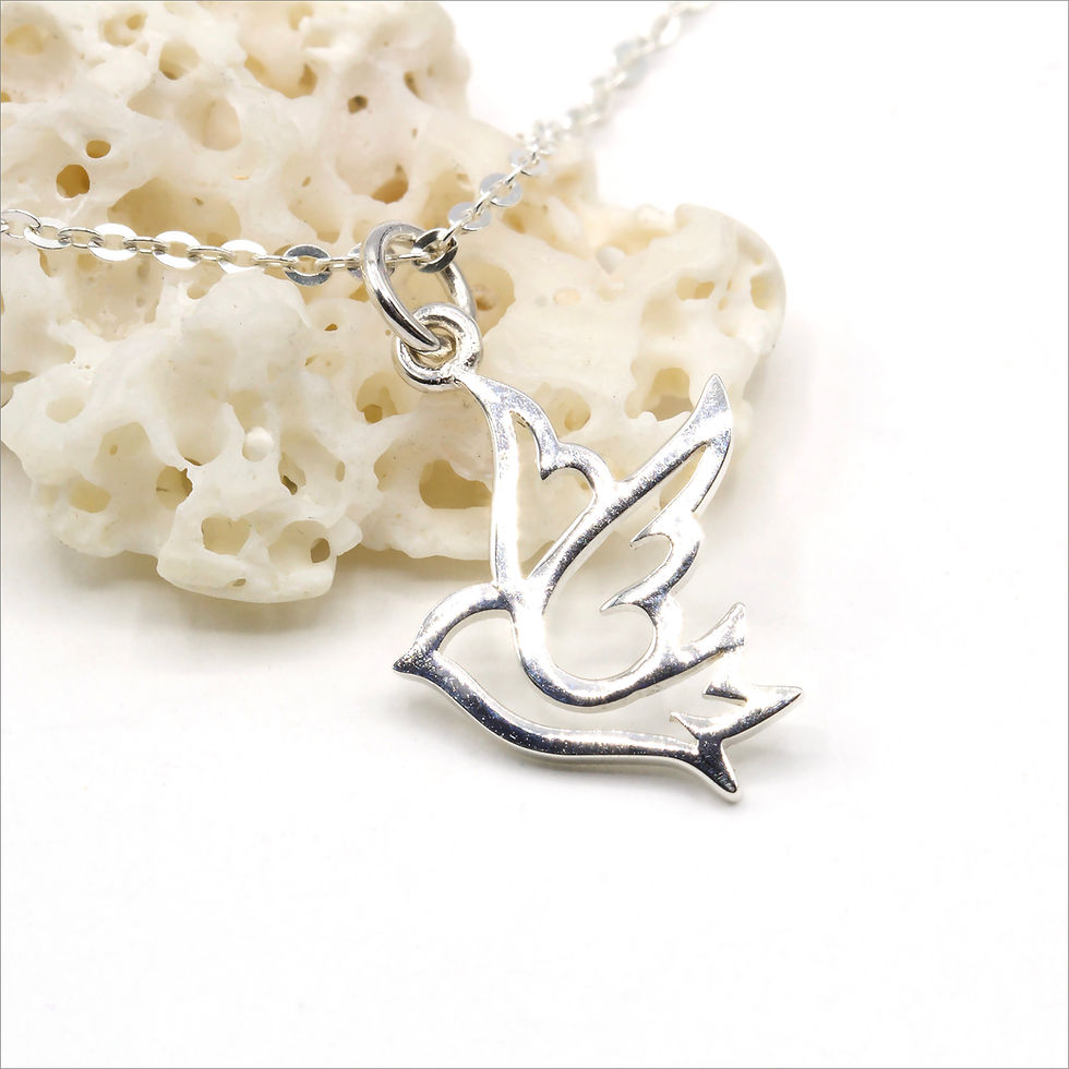 Thumbnail: SC11 ~ Sterling Silver Dove Charm