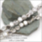 Hill Tribe Silver strand of beads measures 3" long. Each 3-sided shiny spacer bead is 4.5mm x 4.5mm x 4.5mm with a 1.2mm hole