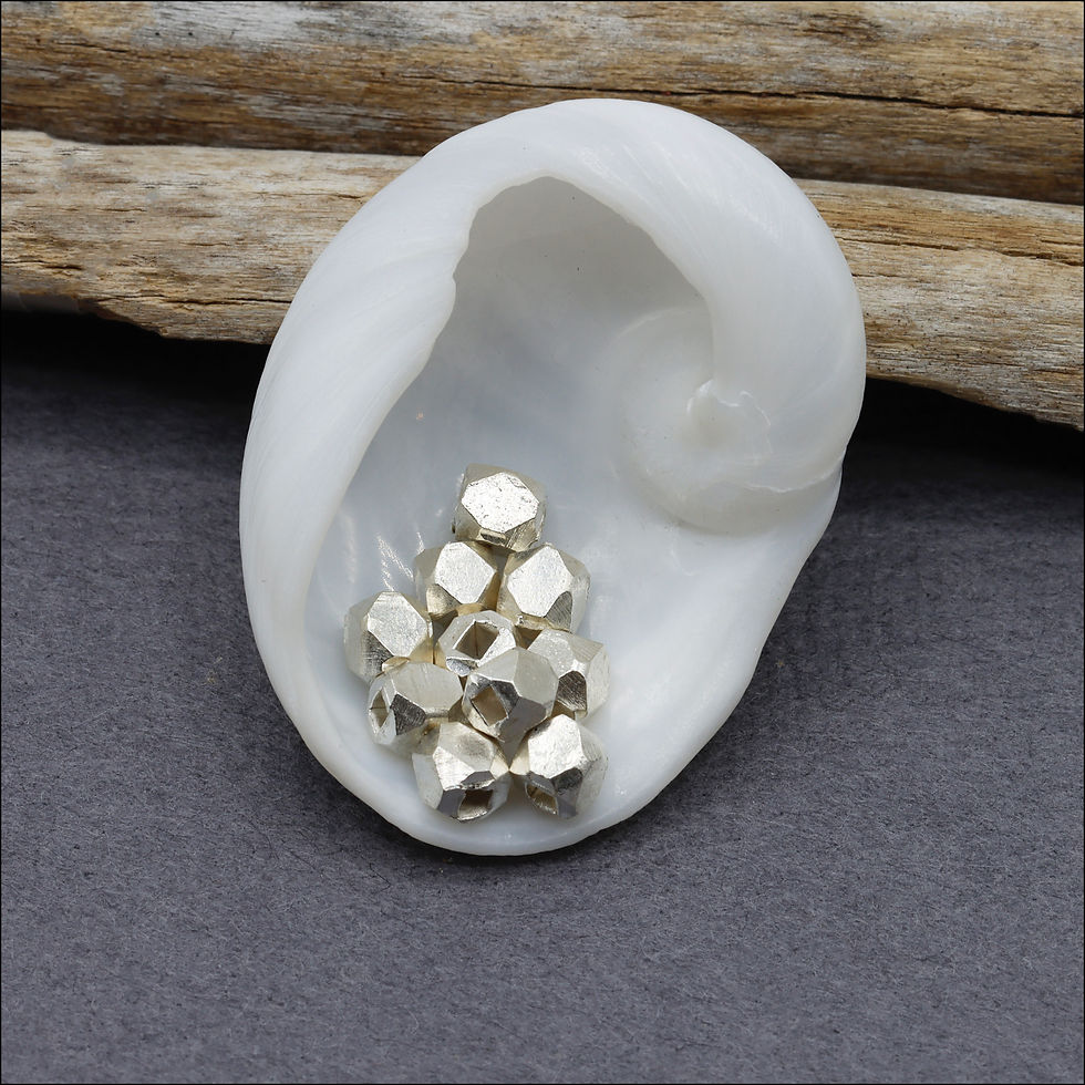 Hill Tribe Silver small faceted spacer bead measures 2.8mm x 2.8mm with a 1mm hole.