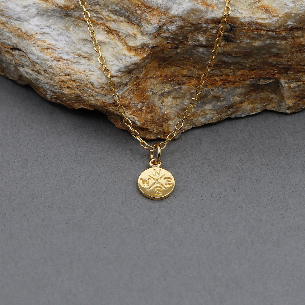 Thumbnail: G05 ~ Shiny Gold Compass Charm