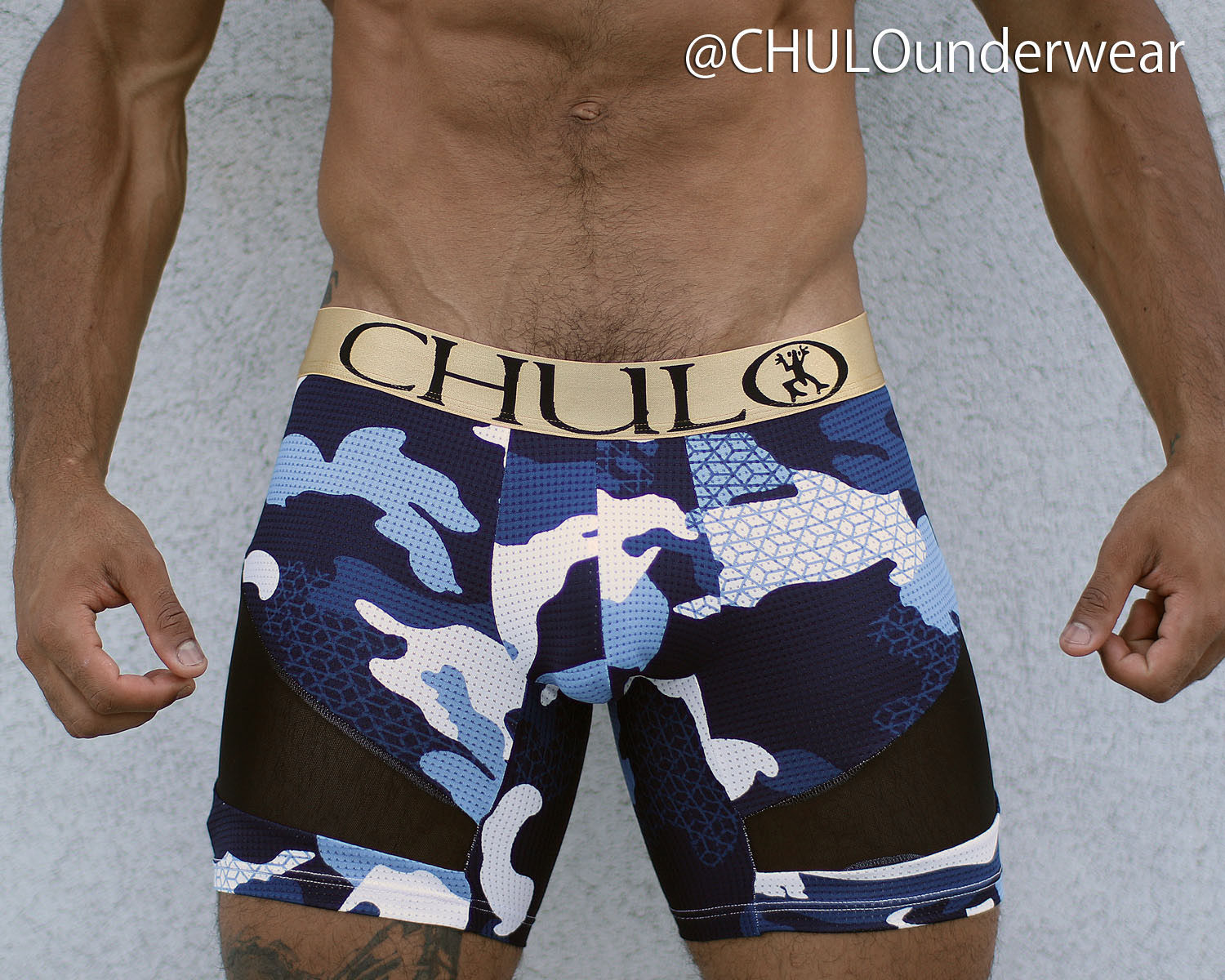 CHULO AirFlow Sport Boxer in Blue Camouflage