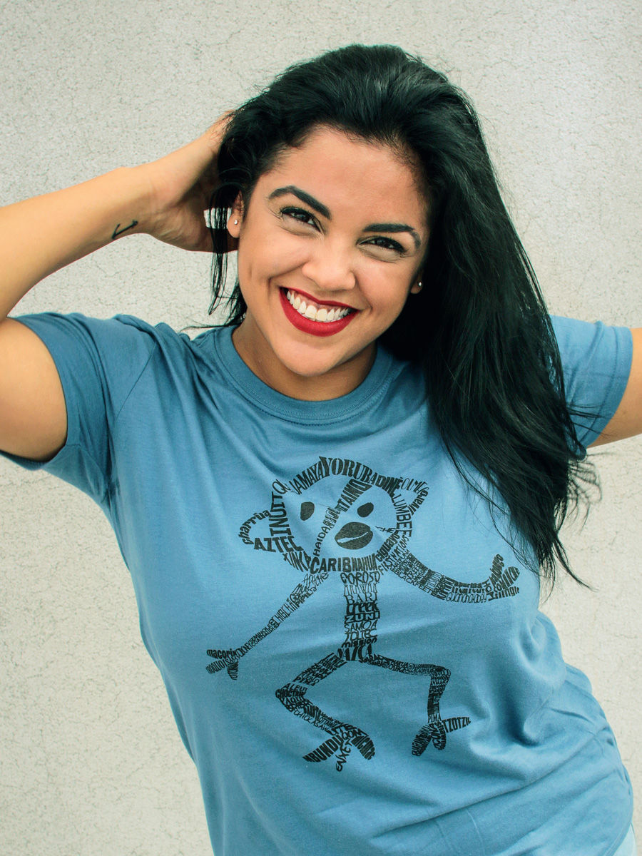 CHULO Native Spiritual Dancer Tee in Indigo