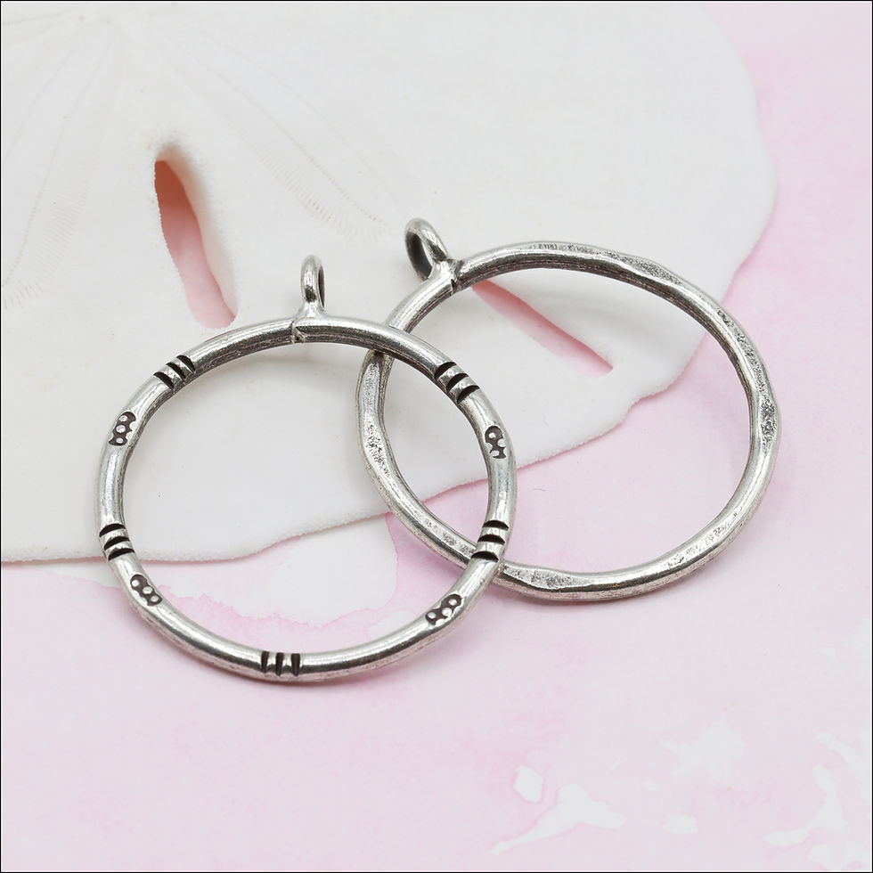 Thumbnail: HP130 ~ Hill Tribe Silver Large Hoops ~ Package of 1
