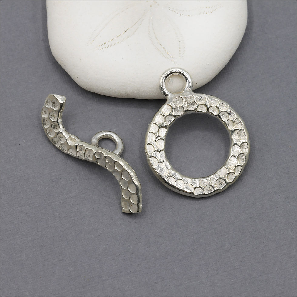 Thumbnail: HTG001 ~ Hill Tribe Silver Hammered Toggle