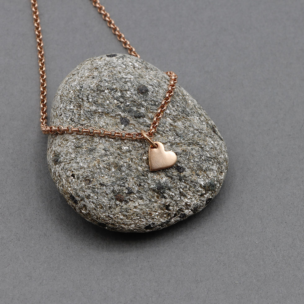 Thumbnail: GR06 ~ Rose Gold Tiny Heart Charm ~ Price Per Piece