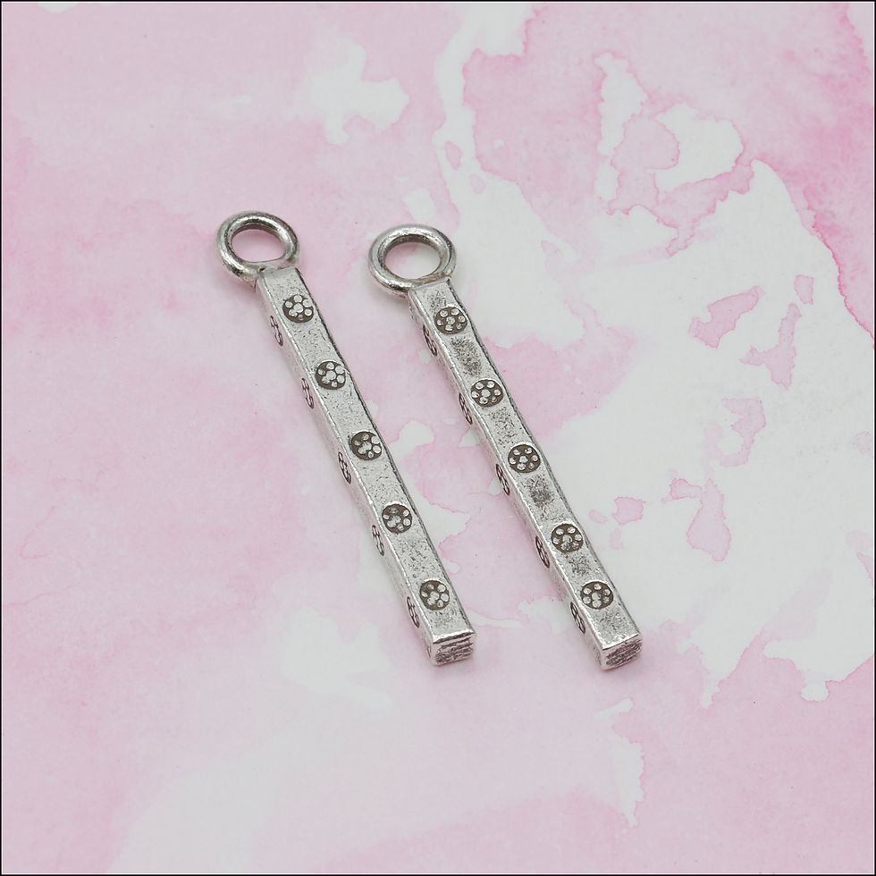 Thumbnail: HP111 ~ Hill Tribe Silver Square Bar Pendant ~ Package of 1