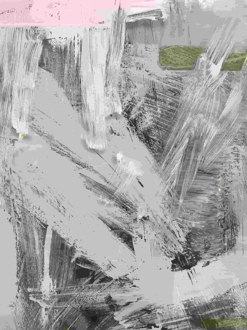 Pintura abstracta que se asemeja a una pared imprimada, mezclando tonos y texturas, lo que plantea la pregunta: ¿es necesario lijar antes de pintar?