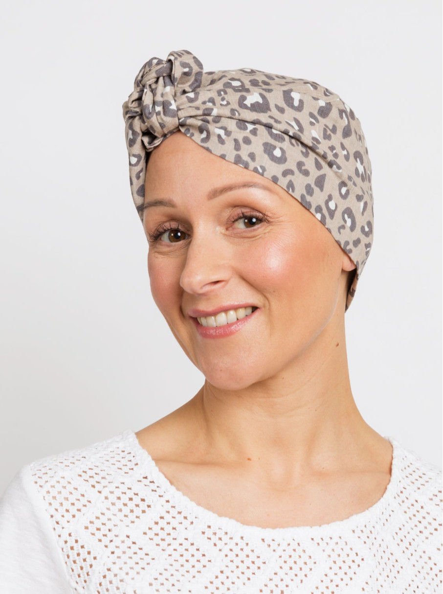 Bandana chimio Audrey léo - beige