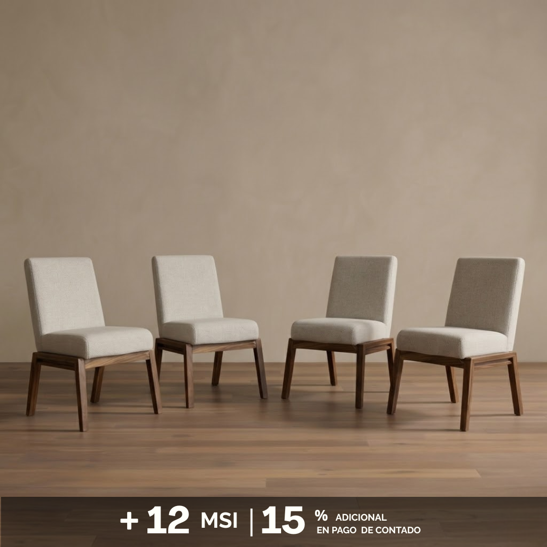 Set de 4 sillas Luum Parota