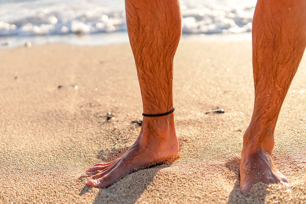 Vīriešu Kājas Aproce, Melnā Lava