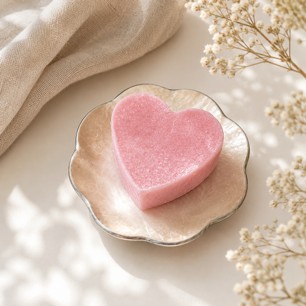 Cube senteur fleurs en forme de coeur