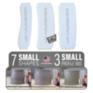 OUTPOST POTTERY Pottery Ribs: Small Cups Bundle - 3 Pottery Ribs - 7 Profiles