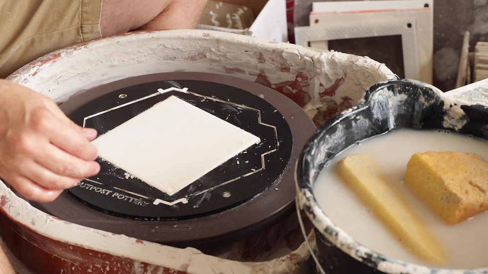 Thumbnail: 3-in-1 Tile Spinner Pottery Bat System by OUTPOST POTTERY - 10in, 6in and 4in