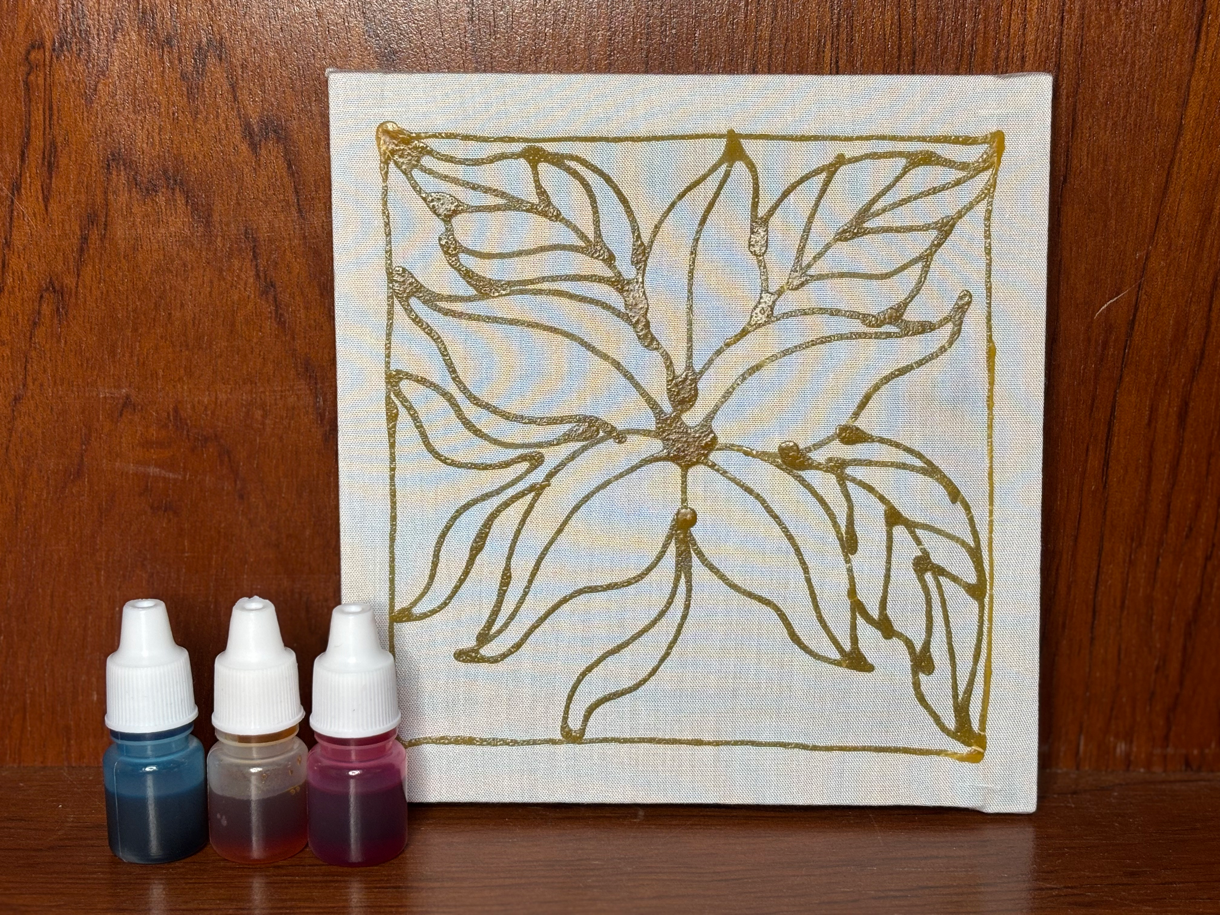 Prewaxed 5" Batik Frame - Flower 4