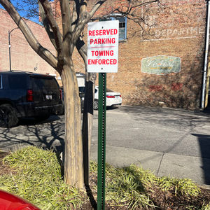 Reserved Parking Sign on Post Near Me