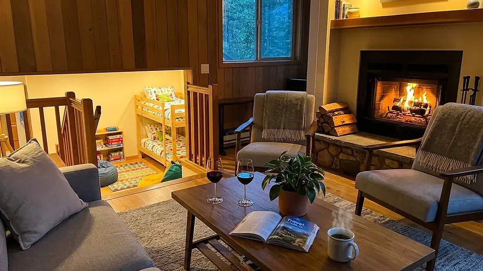 vacation rental interior design multi-generational zoned layout