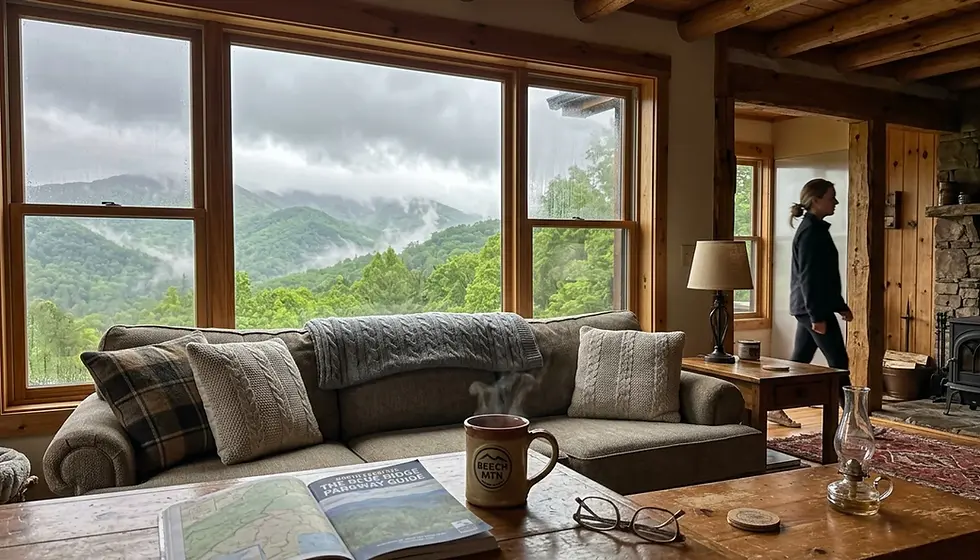 Cozy Beech Mountain cabin interior reflecting Airbnb algorithm tips for listing quality and appeal