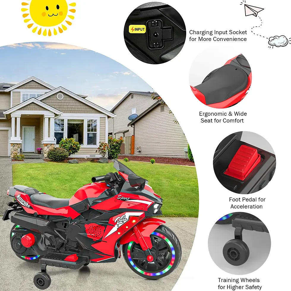 Thumbnail: 12V Electric mini Bike Motorcycle for Children, Battery Powered, Age 3+ Kids