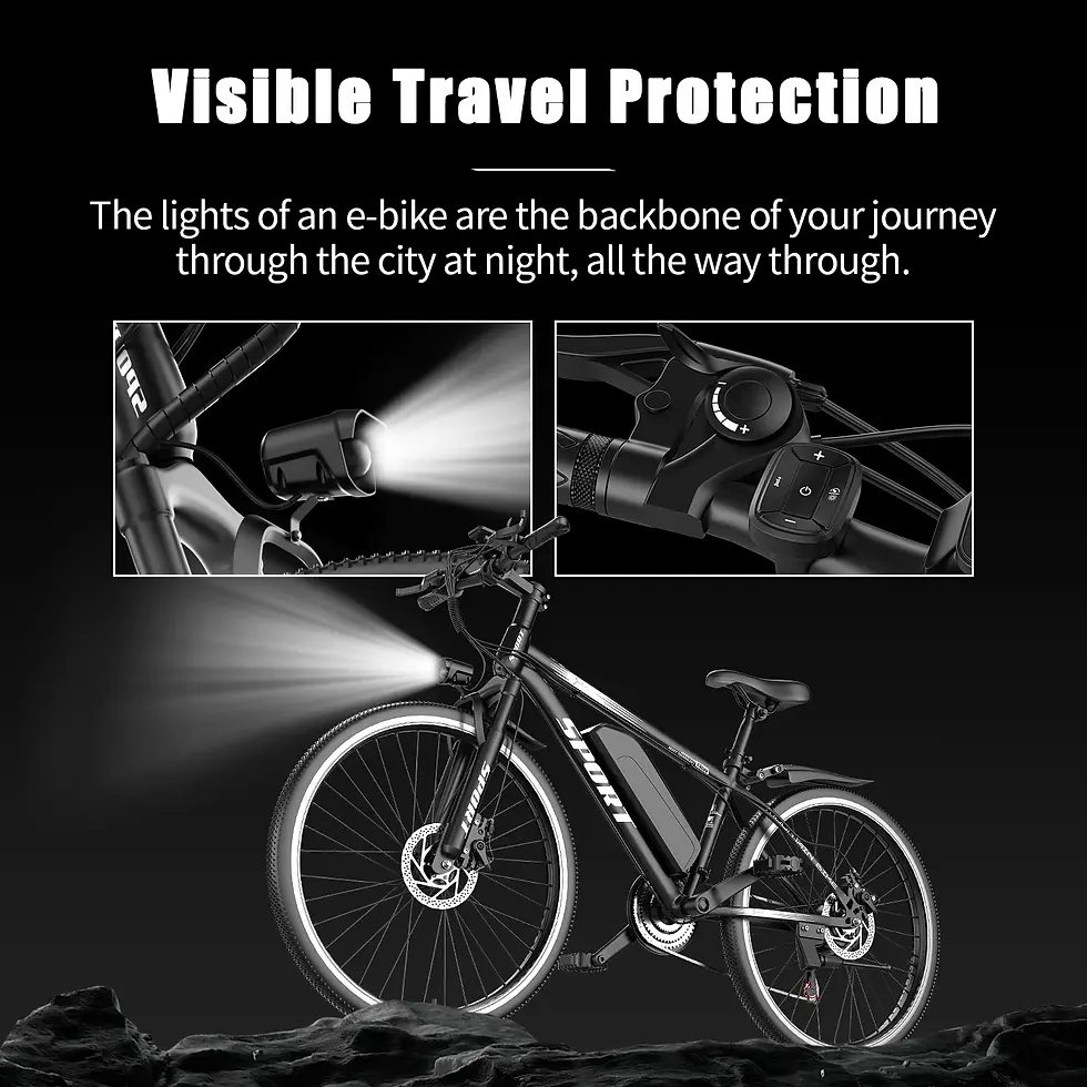 Thumbnail: 26Inch Alloy Steel Hybrid E-Bike Lithium-Ion 48V 11Ah 500w/750w Rear Drive