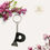 Thumbnail: Elegant Black Resin 'P' Keychain