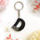 Thumbnail: Elegant Black Resin 'D' Keychain