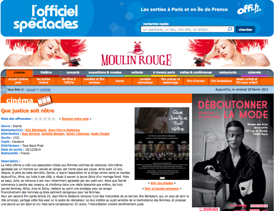 L'OFFICIEL DES SPECTACLES
