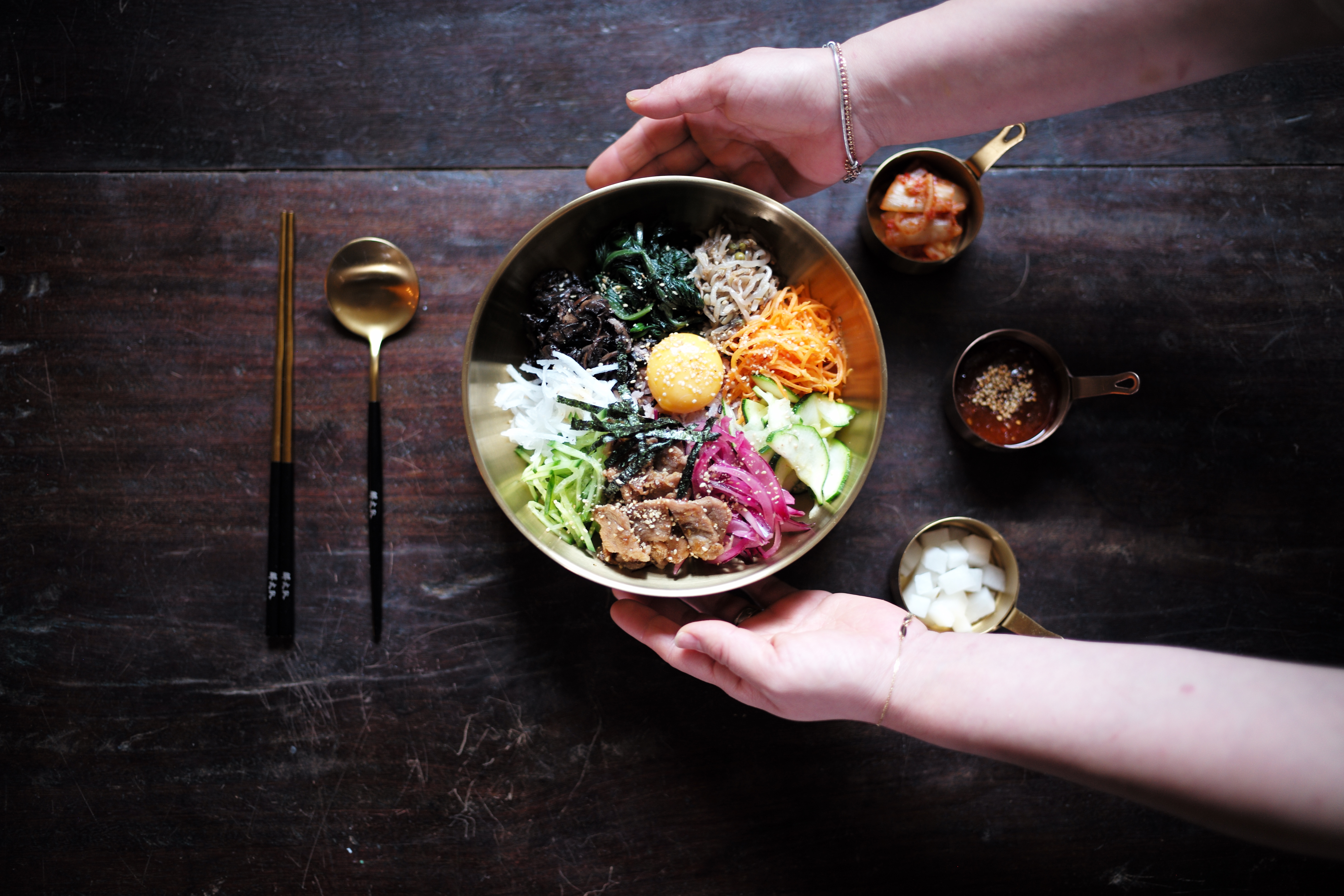 Arranged Food and Objects