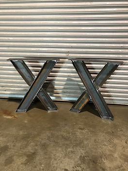 set of metal rsj dining table legs