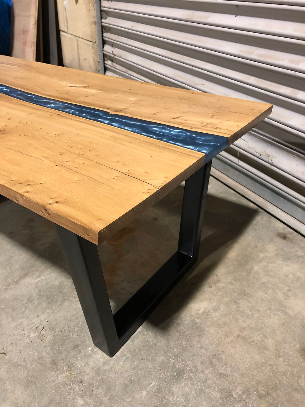 Thumbnail: Epoxy and oak coffee table