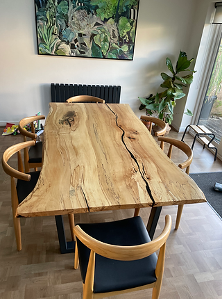 spalted beech dining table for 6 people