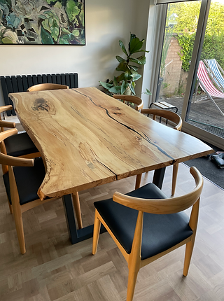 spalted beech dining table