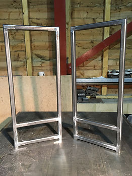 custom made metal legs for a hallway table