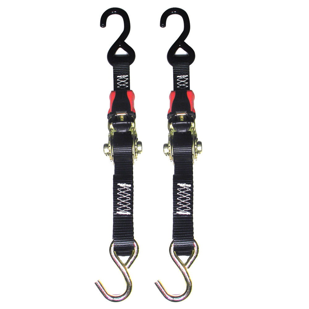 Rod Saver Rubber Ratchet Tie-Down - 1" x 3' - Pair