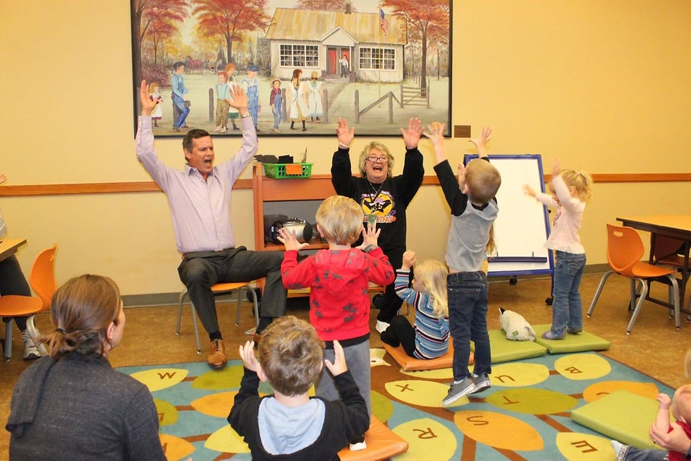 Senator Scott Flippo leading story Hour
