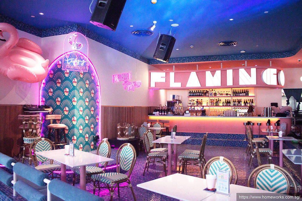 A beach-themed bar in town with an indoor swimming pool designed and built by Homeworks Consultancy!
