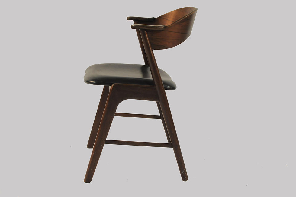 Thumbnail: 1960s Four Fully Restored Danish Rosewood Dining Chairs Custom Upholstery