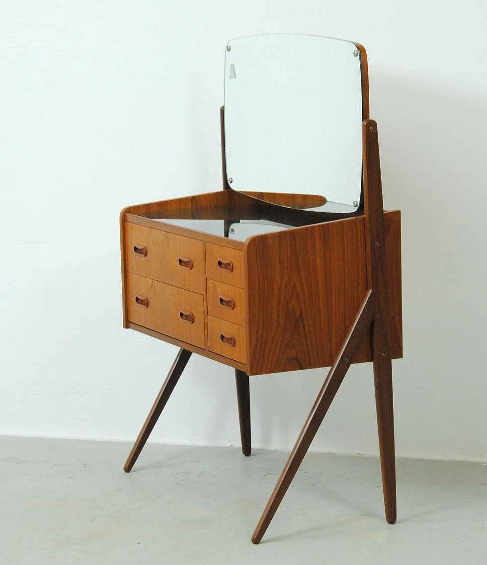 Thumbnail: 1960s Fully Restored Danish Teak Dressing, Vanity Table