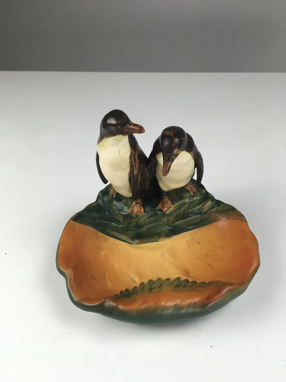 Thumbnail: Danish Art Nouveau Penguin Ash Tray / Bowl by Lauritz Jensen for P. Ipsens Enke