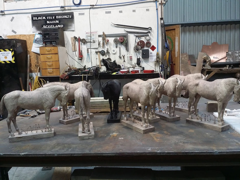 Bronze work in progress