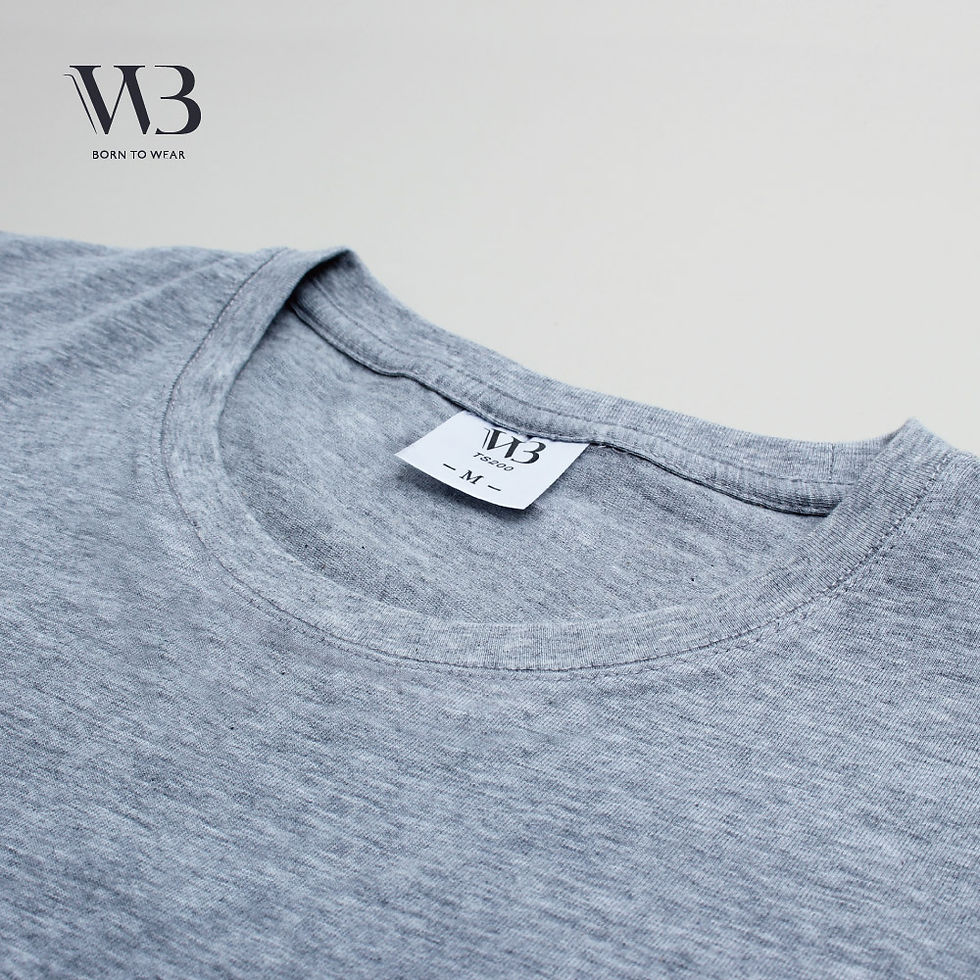 縮圖：WB純棉修身短袖情侶素T    00-A09