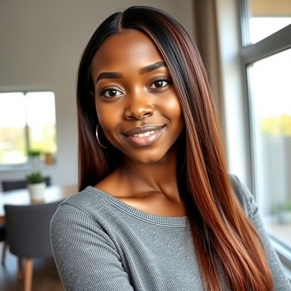 a black woman with straight hair in her nice modern home.jpg