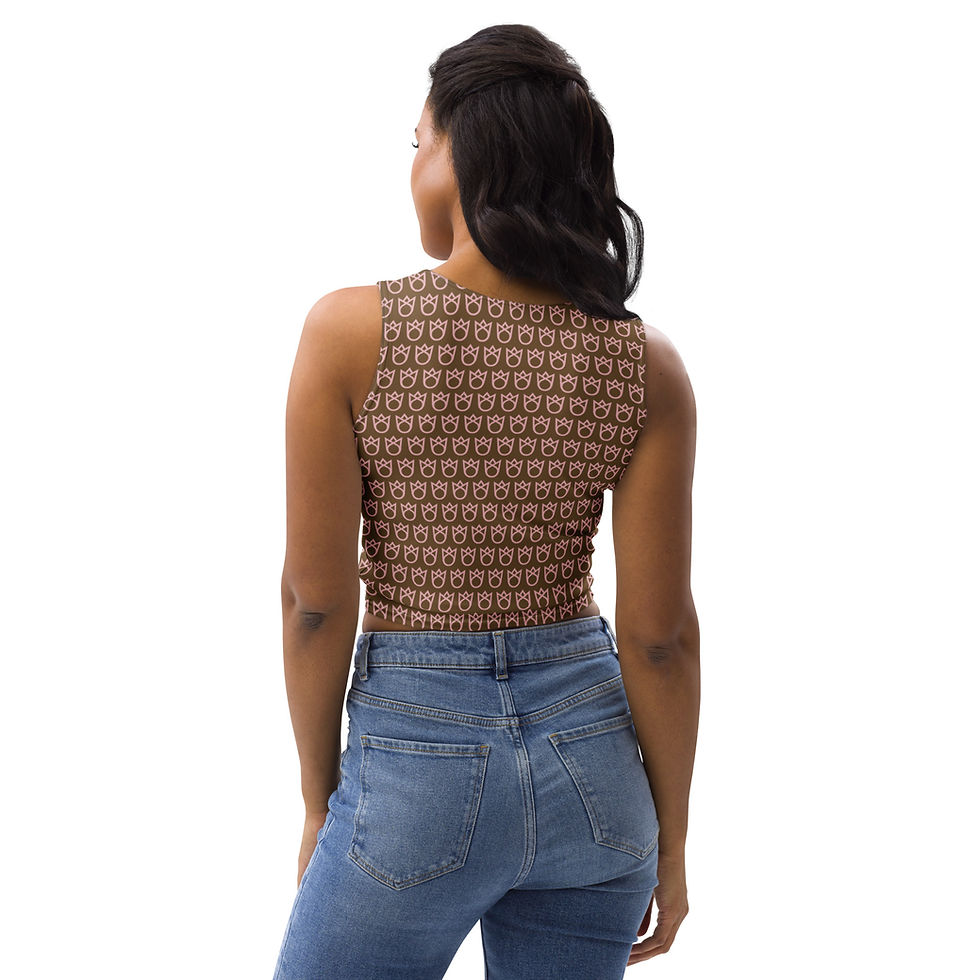 Thumbnail: MatriArch Pink and Brown Crop Top Tank