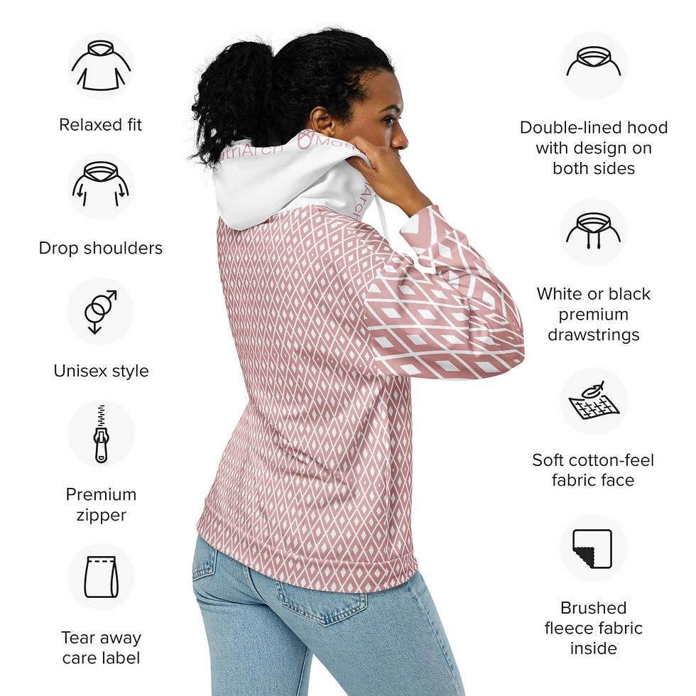 Thumbnail: Diamond Pattern Pink Hoodie