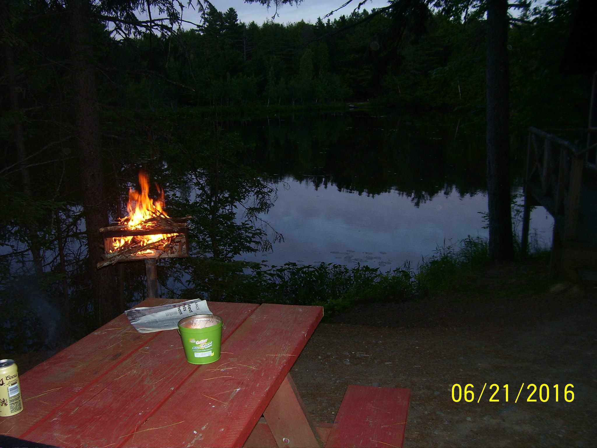 Evening view of the pond from #3