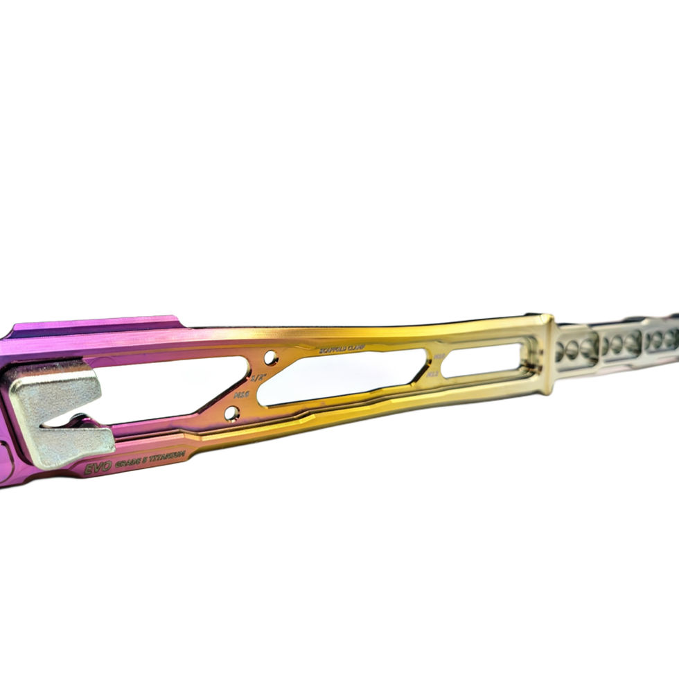 Nighthawk titanium hammer shaft with iridescent finish