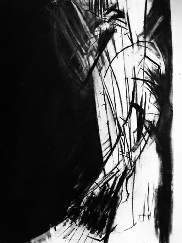 Charcoal drawings wall art